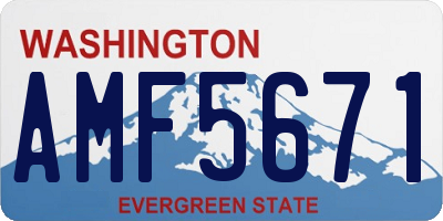 WA license plate AMF5671