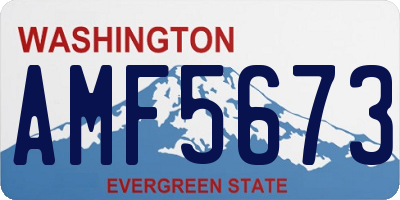WA license plate AMF5673