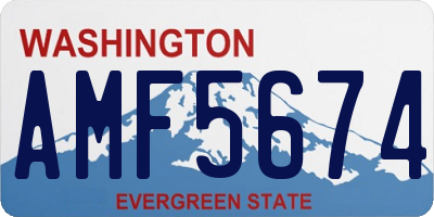 WA license plate AMF5674