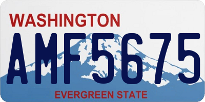 WA license plate AMF5675