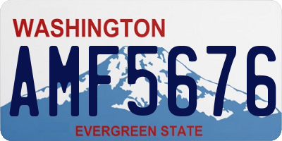 WA license plate AMF5676