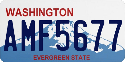 WA license plate AMF5677
