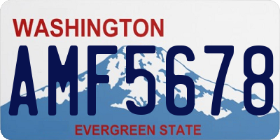 WA license plate AMF5678