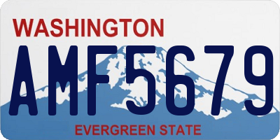 WA license plate AMF5679