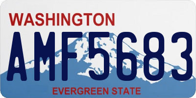 WA license plate AMF5683