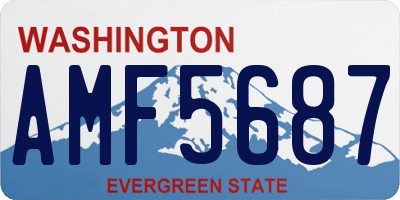 WA license plate AMF5687