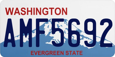 WA license plate AMF5692