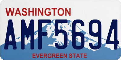 WA license plate AMF5694