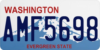 WA license plate AMF5698
