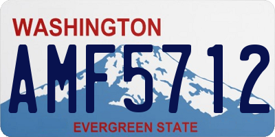 WA license plate AMF5712