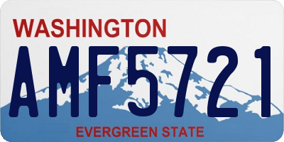 WA license plate AMF5721