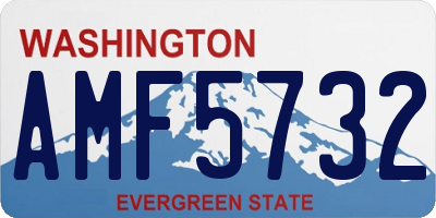 WA license plate AMF5732