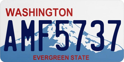 WA license plate AMF5737