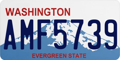 WA license plate AMF5739