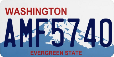 WA license plate AMF5740