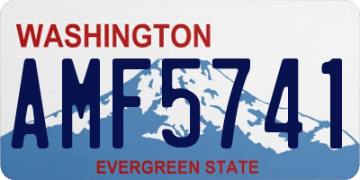 WA license plate AMF5741