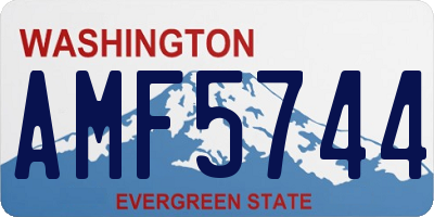 WA license plate AMF5744