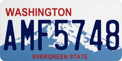 WA license plate AMF5748