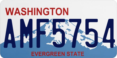 WA license plate AMF5754