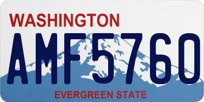 WA license plate AMF5760
