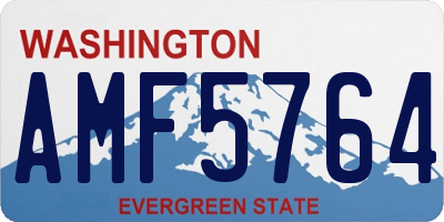 WA license plate AMF5764