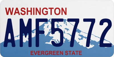 WA license plate AMF5772