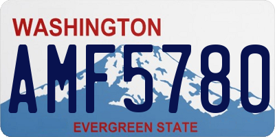 WA license plate AMF5780