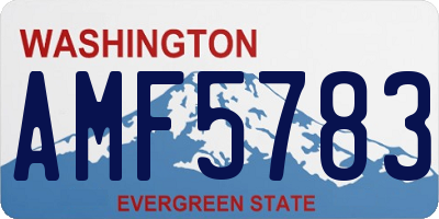 WA license plate AMF5783