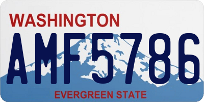 WA license plate AMF5786