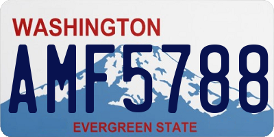 WA license plate AMF5788