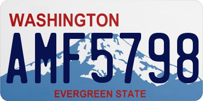 WA license plate AMF5798