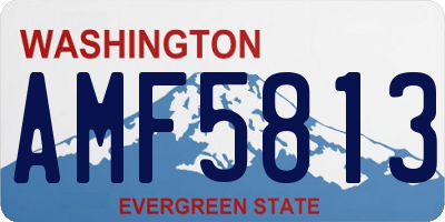 WA license plate AMF5813