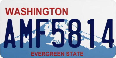 WA license plate AMF5814