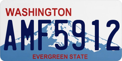 WA license plate AMF5912