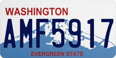 WA license plate AMF5917