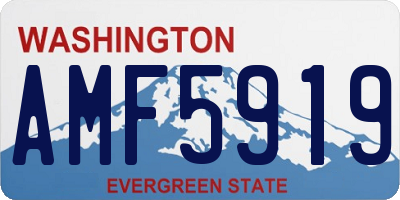 WA license plate AMF5919