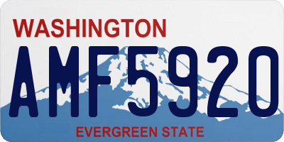WA license plate AMF5920