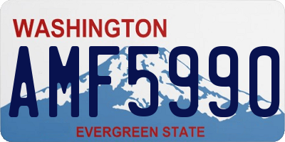 WA license plate AMF5990