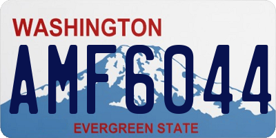 WA license plate AMF6044