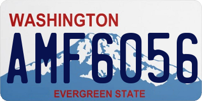 WA license plate AMF6056
