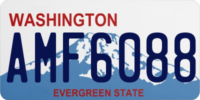 WA license plate AMF6088