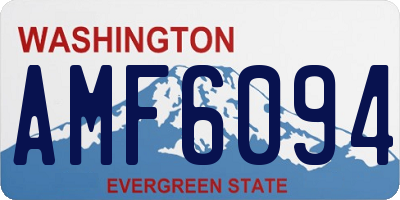 WA license plate AMF6094