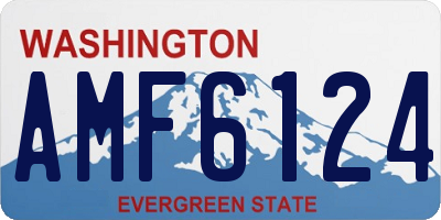 WA license plate AMF6124