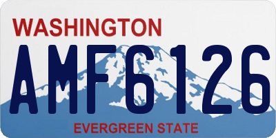 WA license plate AMF6126