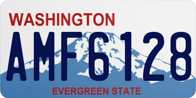 WA license plate AMF6128