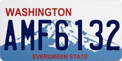 WA license plate AMF6132