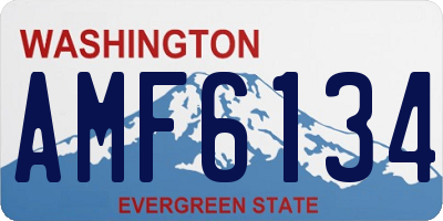 WA license plate AMF6134