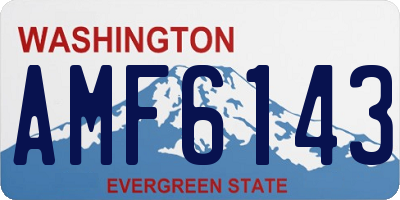 WA license plate AMF6143