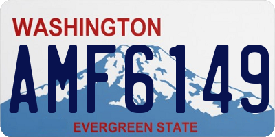 WA license plate AMF6149