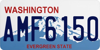 WA license plate AMF6150